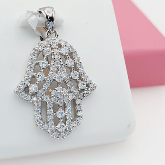 "925 Sterling Silver Cubic Zirconia Pendant, U19254467 - Picture 5 of 11